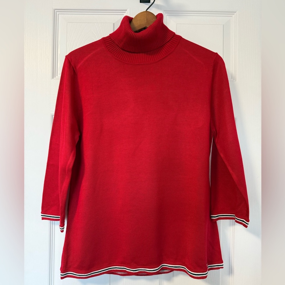 Red Turtleneck Women's Sweater